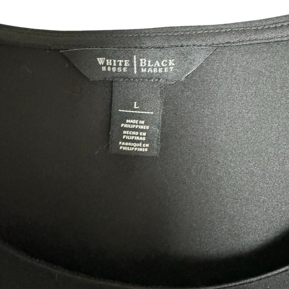 White House Black Market beautiful long sleeve jersey satin long sleeve … - Picture 2 of 5